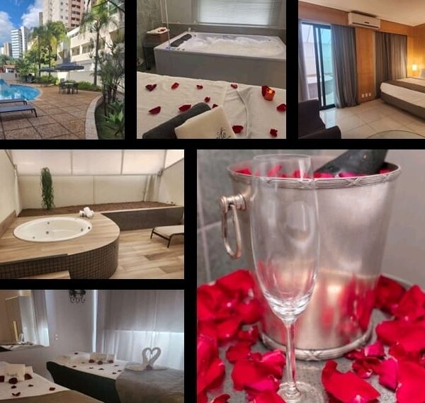 Pacote romântico casal: Spa e hospedagem em suíte com hidro no hotel Royal Golden Savassi