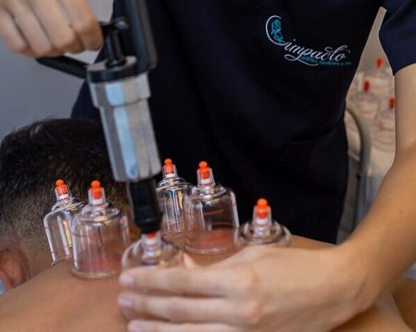 Massagem relaxante com ventosa