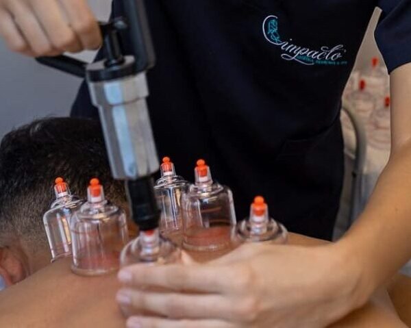 Massagem relaxante com ventosa